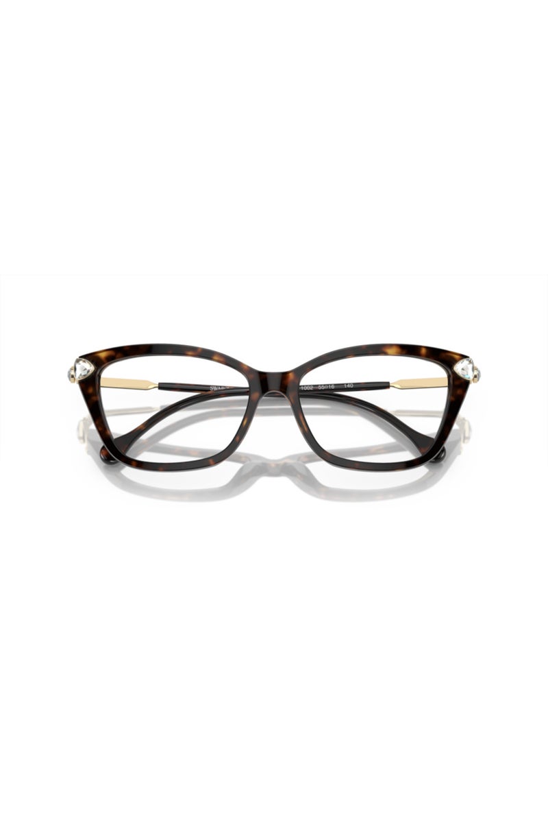 SWAROVSKI Cat Eye Eyeglasses for Women - Havana - 53mm Lens - Image 5